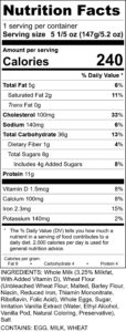 Nutritional Information for a Regular Crepe Batter, a Comfort Food From Baltimore, MD